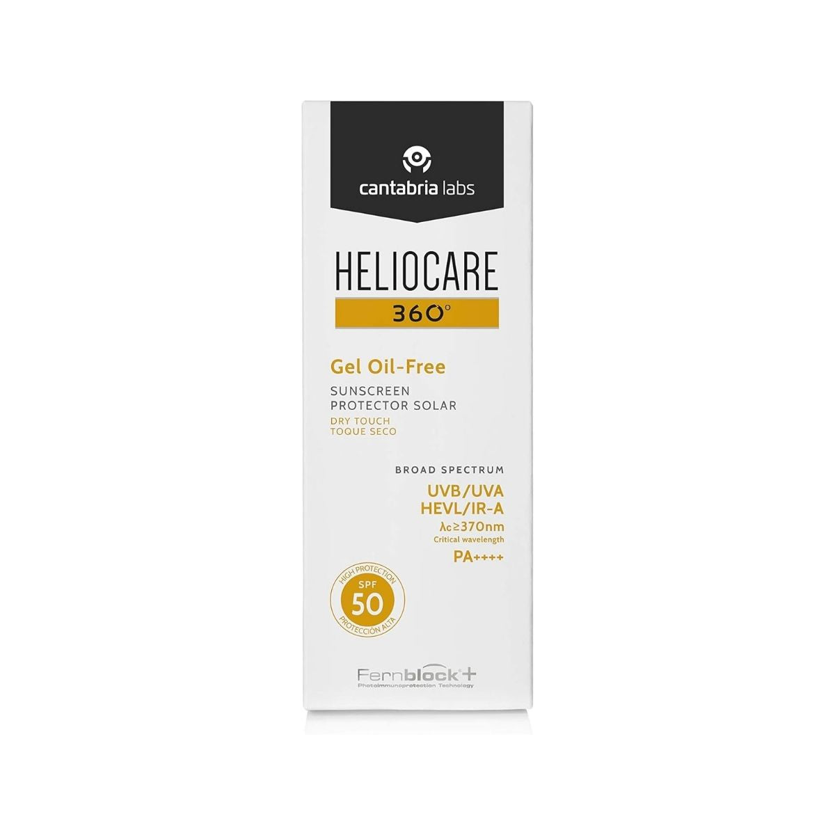 Heliocare 360º SPF 50 Fluid Gel Oil-Free – High Protection Lightweight Sunscreen 50ml