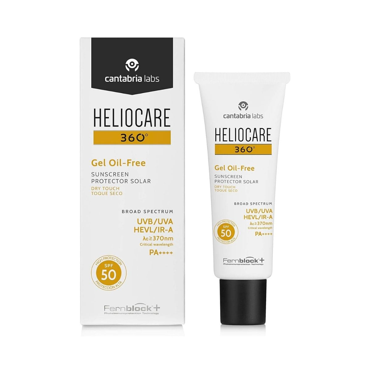 Heliocare 360º SPF 50 Fluid Gel Oil-Free – High Protection Lightweight Sunscreen 50ml